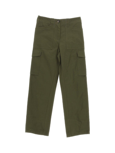 Shop Rabanne Cotton Cargo-trousers In Green