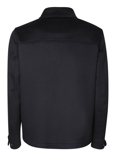 Shop Herno Buttoned Shirt Jacket In Black