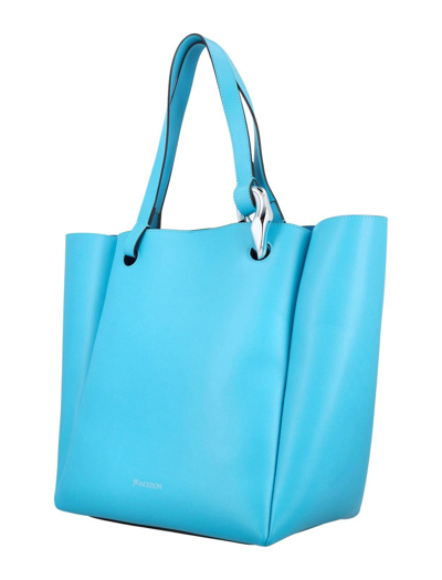 Shop Jw Anderson Chain Cabs Tote Bag In Clear Blue