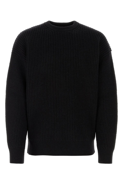 Shop Marine Serre Black Wool Blend Sweater
