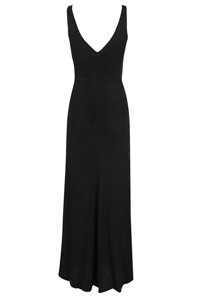 Shop Rabanne Embellished V-neck Dress In Black