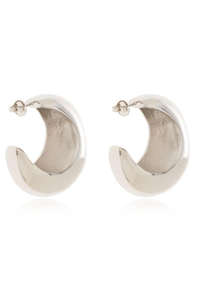Shop Isabel Marant Shiny Crescent Polished Butterfly Fastened Earrings In Silver