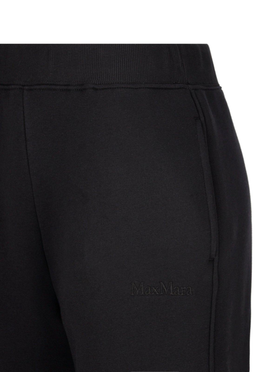 Shop 's Max Mara Fleece Joggers In Black