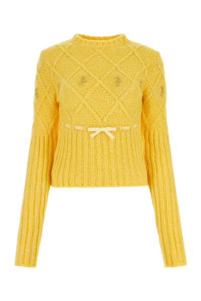Shop Cormio Yellow Wool Blend Sweater