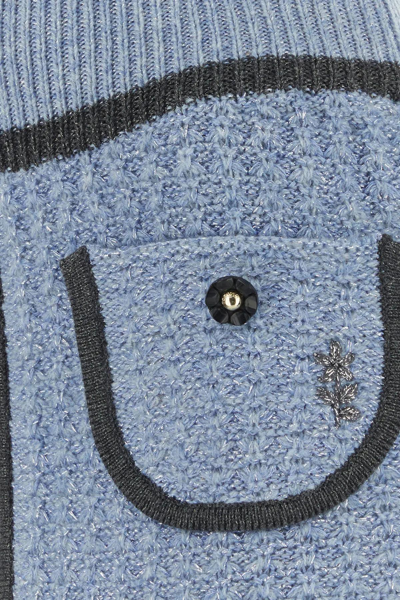 Shop Cormio Cerulean Wool Blend Mini Skirt In Blue Pervinca