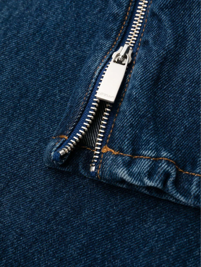 Shop Off-white Blue Cotton Denim Jeans