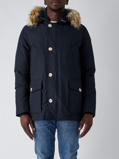 Shop Woolrich Artic Detachable Fur Anorak Jacket In Nero