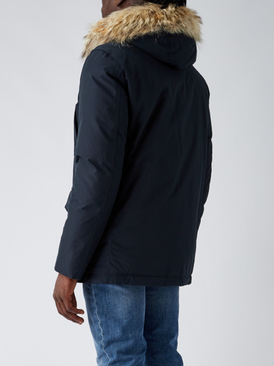 Shop Woolrich Artic Detachable Fur Anorak Jacket In Nero