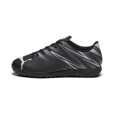 Shop Puma Attacanto Turf Trainer Big Kids' Soccer Cleats Shoes In Black-silver Mist