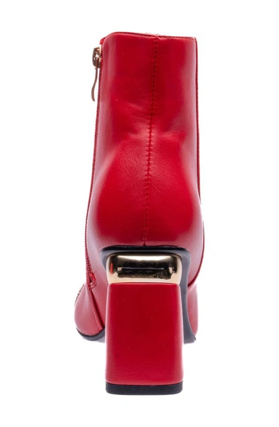Ninety Union Two-tone Bootie In Red