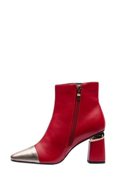 Ninety Union Two-tone Bootie In Red