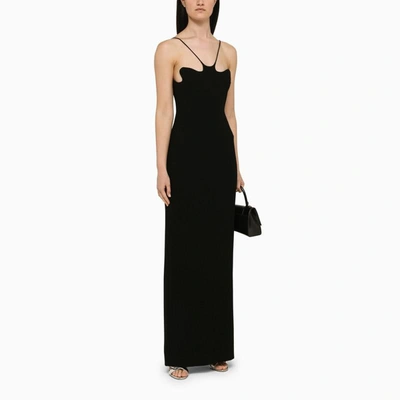 Shop Monot Mônot Long Dress With Slit In Black