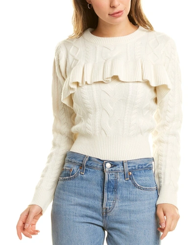Shop Delfi Collective Zeo Wool Sweater In White