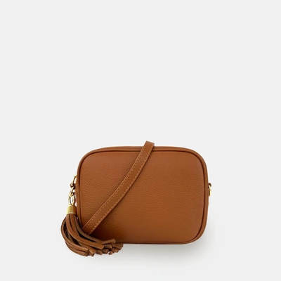 Apatchy London Tan Leather Crossbody Bag In Multi