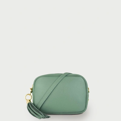 Shop Apatchy London Pistachio Leather Crossbody Bag In Green
