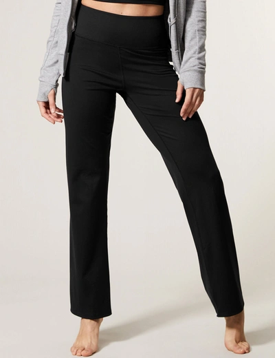 Goodmove Straight Leg Yoga Joggers In Black