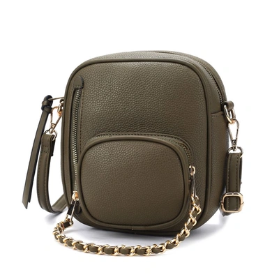 Shop Mkf Collection By Mia K Winona Vegan Leather Women's Crossbody Bag In Green