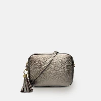 Apatchy London Bronze Leather Crossbody Bag In Gold