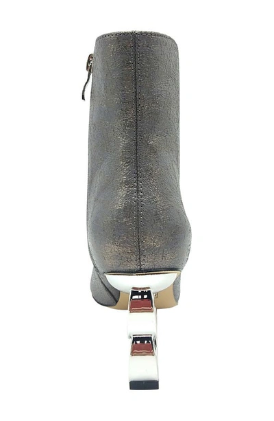 Ninety Union Roxy Pebbled Ankle Boot In Pewter