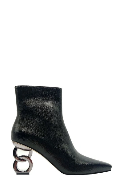 Ninety Union Roxy Pebbled Ankle Boot In Black