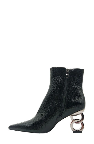 Ninety Union Roxy Pebbled Ankle Boot In Black