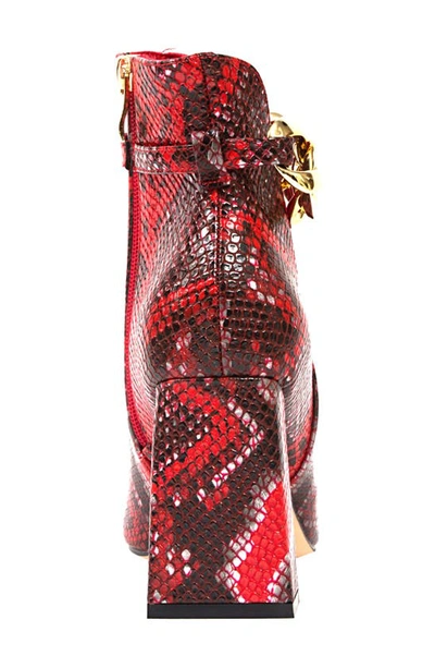 Ninety Union Rye Snake Print Boot In Red Snake
