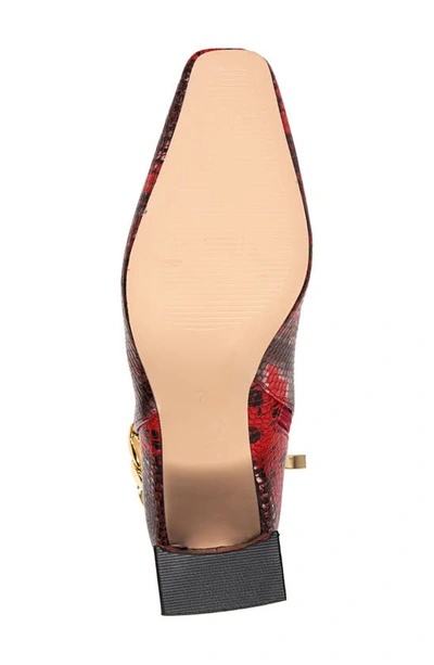 Ninety Union Rye Snake Print Boot In Red Snake