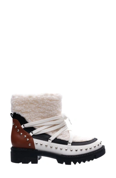 Ninety Union Snowball Faux Shearling Lug Sole Bootie In Black Multi