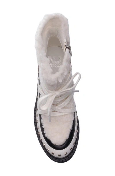Ninety Union Snowball Faux Shearling Lug Sole Bootie In Black Multi