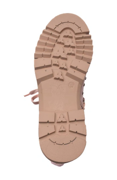Ninety Union Snowball Faux Shearling Lug Sole Bootie In Blush Multi