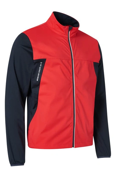 Shop Abacus Dornoch Water Repellent Soft Shell Golf Jacket In Red