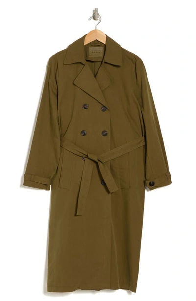 BLANKNYC BELTED DOUBLE BREASTED TRENCH COAT 