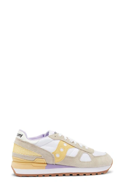 Shop Saucony Shadow Original Sneaker In White/ Yellow