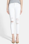 J BRAND Low Rise Crop Jeans (Demented White Distressed)