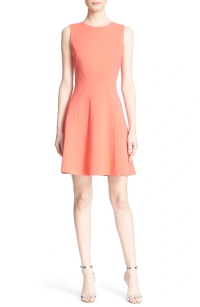 Shop Diane Von Furstenberg 'citra' Sleeveless Fit & Flare Dress In Ocean Coral