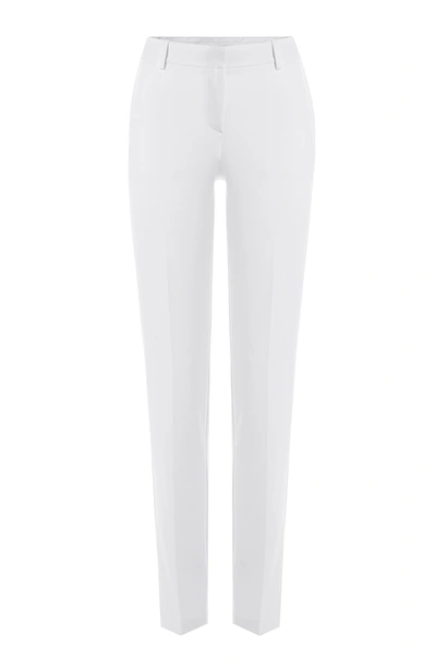 Theory Sprinza Cropped Wide-leg Pants In New Ivory