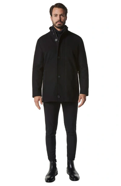 Marc New York Dorsey Wool Blend Car Coat In Black