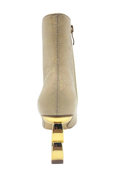Ninety Union Roxy Pebbled Ankle Boot In Gold