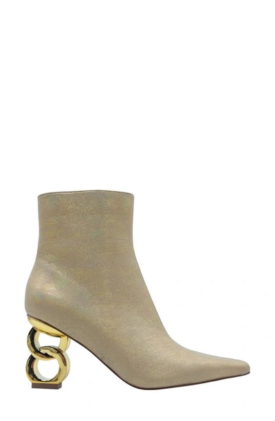 Ninety Union Roxy Pebbled Ankle Boot In Gold
