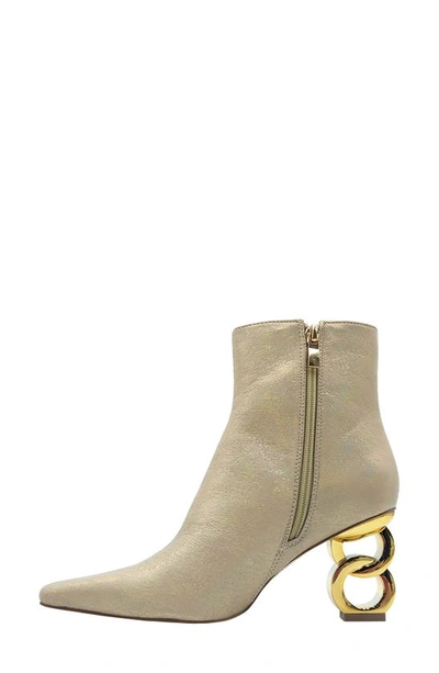 Ninety Union Roxy Pebbled Ankle Boot In Gold