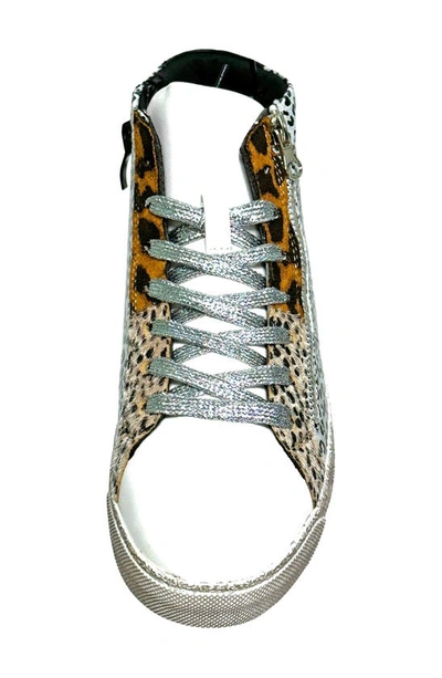 Ninety Union Mia High Top Sneaker With Faux Calf Hair Trim In Animal
