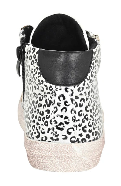 Ninety Union Mia High Top Sneaker With Faux Calf Hair Trim In Animal