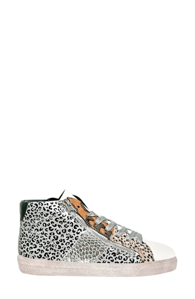 Shop Ninety Union Mia High Top Sneaker With Faux Calf Hair Trim In Animal