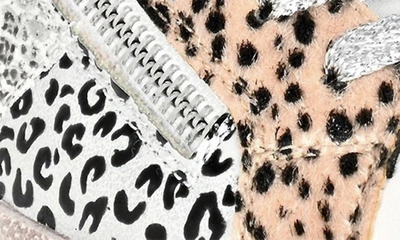 Ninety Union Mia High Top Sneaker With Faux Calf Hair Trim In Animal