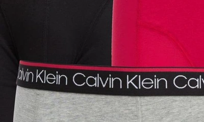 Shop Calvin Klein 3-pack Stretch Cotton Boxer Briefs In Jtl Empower/ Grey