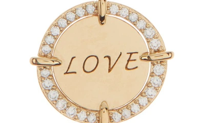 Shop Nadri Love Medallion Pendant Necklace In Gold