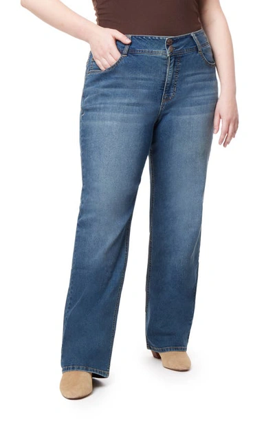 Shop Angels Jeans Curvy Mid Rise Bootcut Jeans In Rome