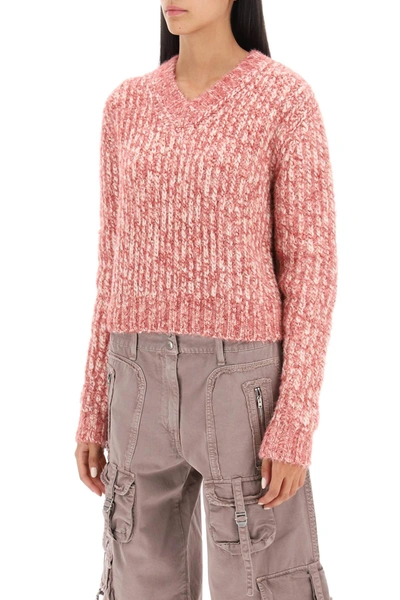 Shop Acne Studios V-neck Wool Sweater Women In Multicolor