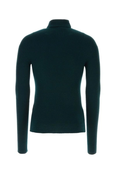 Shop Balmain Man Bottle Green Wool Sweater