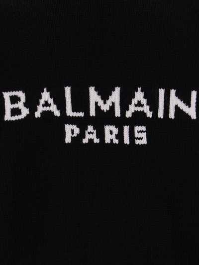 Shop Balmain Man Cardigan Man Black Knitwear